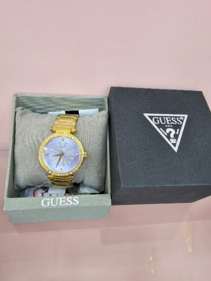 GUESS Ladies’ Gold Crystal Analog original