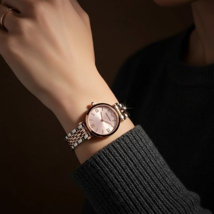 The Emporio Armani Ladies' Two-Tone Crystal Watch original